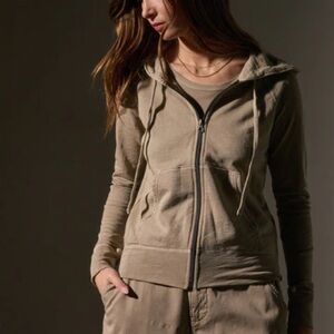 James Perse Tan Hoodie Sweatshirt